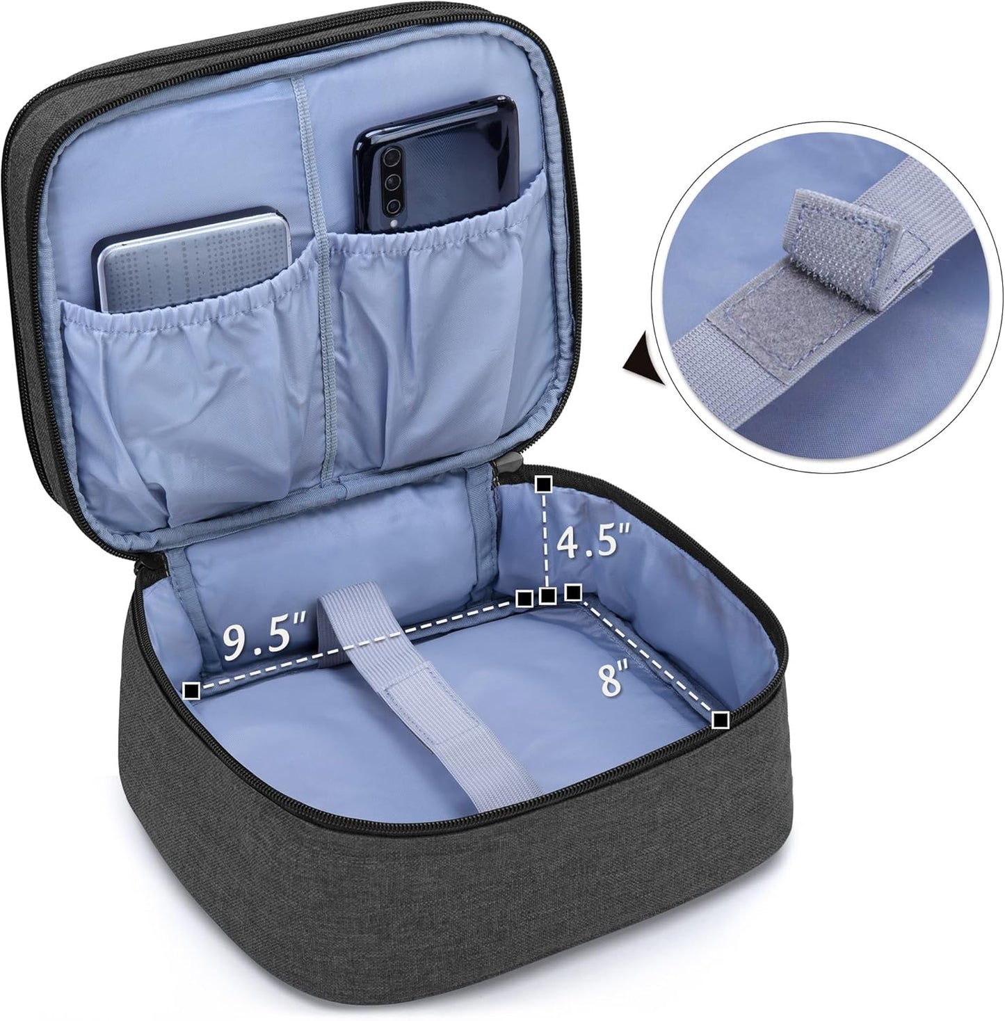 Carrying Bag Compatible with DR.J Mini Projector, Portable Case for Mini Projector and Accessories, Black