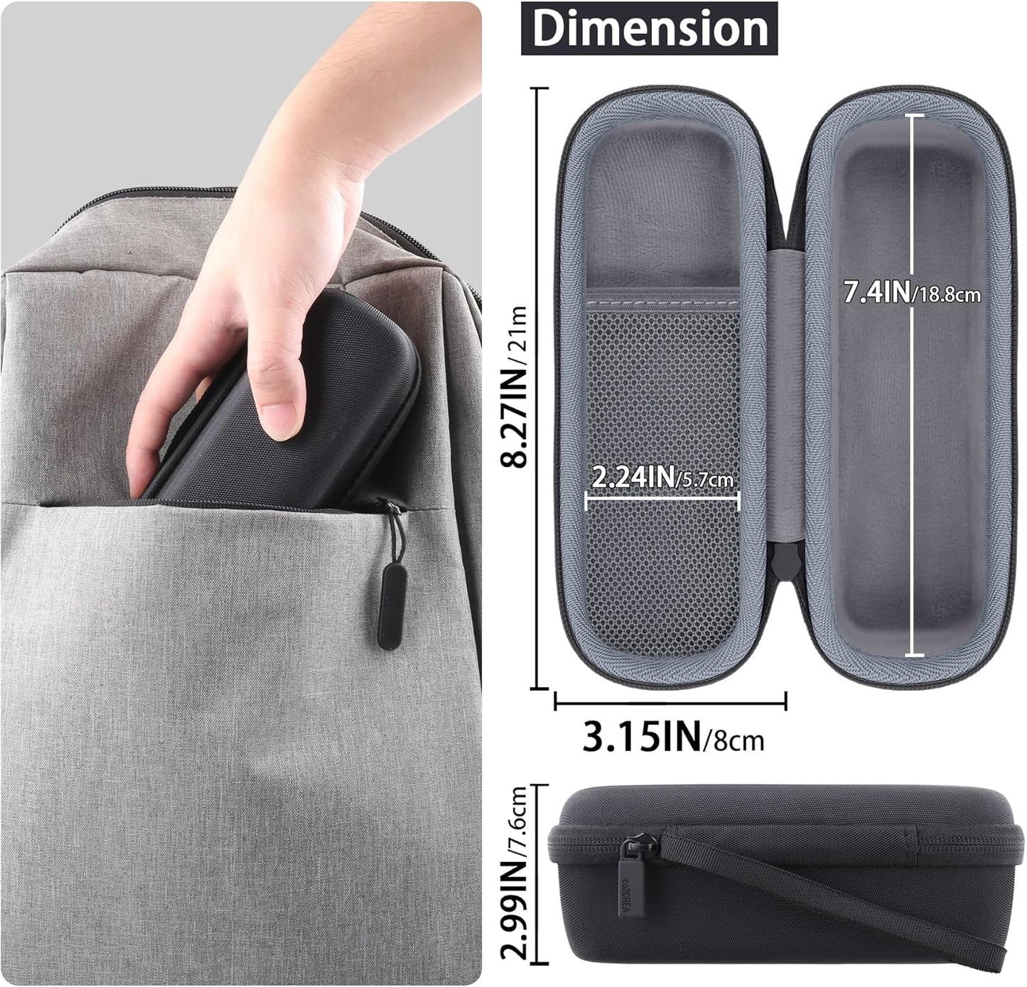 Hard Case Compatible with Anker Soundcore/Soundcore 2 / Motion B Portable Outdoor Sports Bluetooth Speaker (Black)